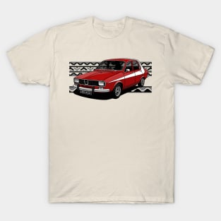 The french saloon customized as the famous police TV serie's car T-Shirt